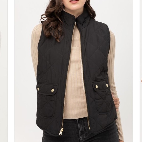 🖤REVERSIBLE QUILTED SLEEVELESS VEST - Picture 2 of 4